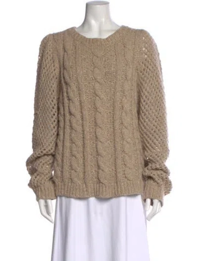 Pre-owned Loveshackfancy Alpaca Scoop Neck Sweater