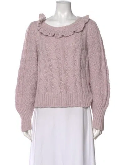 Pre-owned Loveshackfancy Alpaca Scoop Neck Sweater