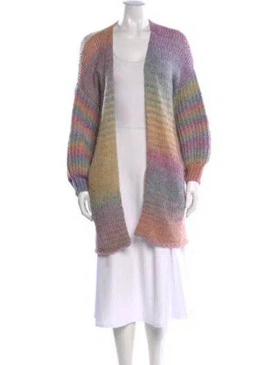 Pre-owned Loveshackfancy Alpaca Striped Sweater In Pink