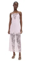 Loveshackfancy Amarissa Lace-paneled Satin Maxi Dress In Pink Magnolia