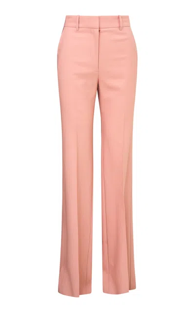 Loveshackfancy Amberelle Wool-blend Wide-leg Pants In Pink