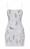 Loveshackfancy Amrelle Beaded Mini Dress In Neutral
