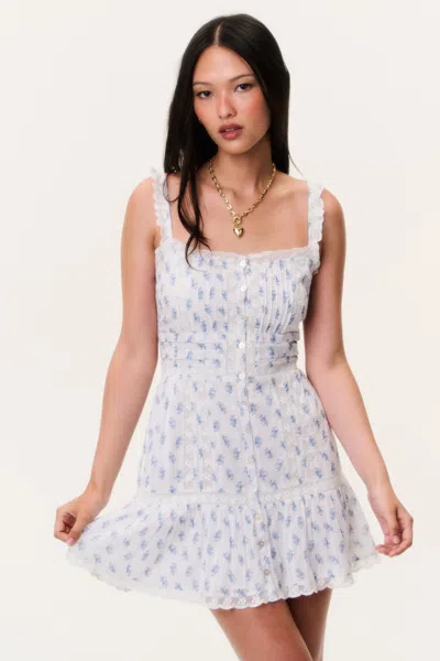 Loveshackfancy Andela Dress Indigo Cloud In White