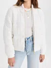 Loveshackfancy Andora Bomber Jacket In Cream In White