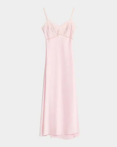 Loveshackfancy Annabeth Embroidered Satin Maxi Dress