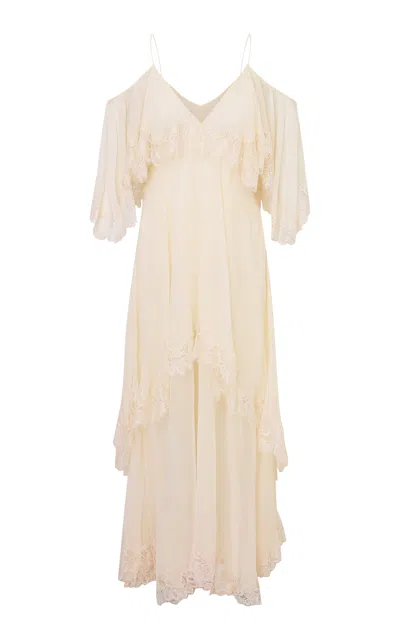 Loveshackfancy Annavelle Layered Silk Dress In Ivory
