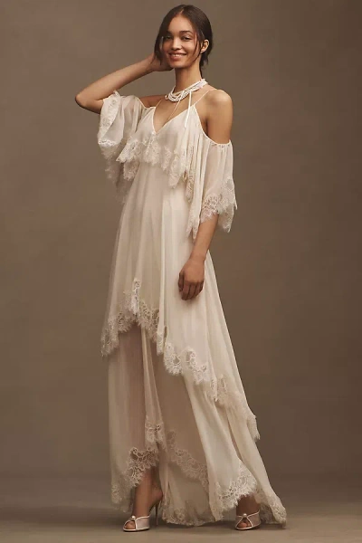 Loveshackfancy Annavelle Layered Silk Dress In White