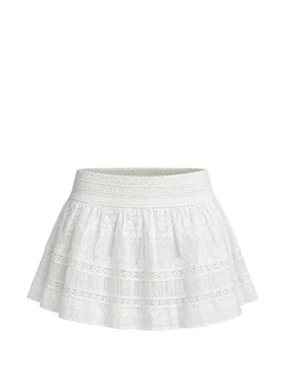Loveshackfancy Anwen Broderie-anglaise Mini Skirt In White