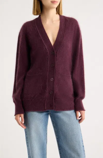 Loveshackfancy Applene Cashmere Cardigan In Burgundy