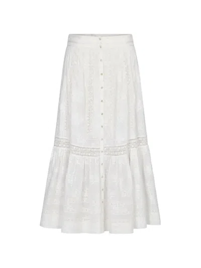 Loveshackfancy Araminta Maxi Skirt In White