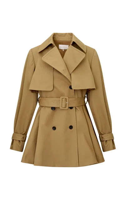 Loveshackfancy Aravynne Evermore Trench Jacket In Burgundy