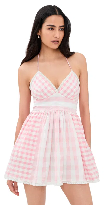 Loveshackfancy Arletta Dress Watermelon Waves In Pink