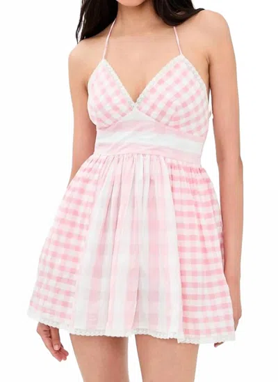Loveshackfancy Arletta Mini Dress In Watermelon Waves In Pink