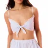 Loveshackfancy Arvine Cami Top In Sky Lagoon In White