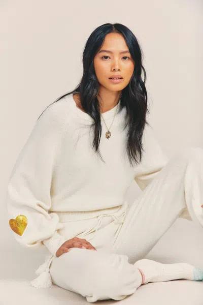 Loveshackfancy Ashland Pullover Cream In Neutral