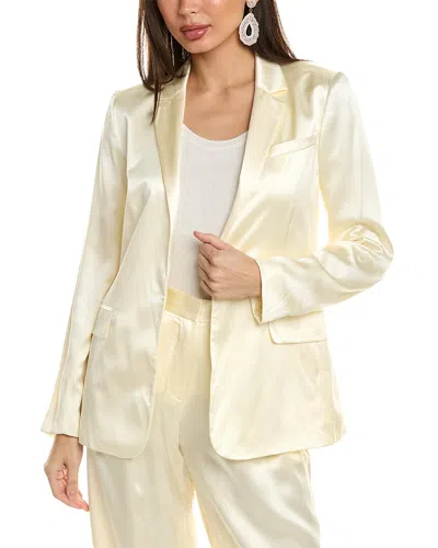 Loveshackfancy Astara Silk Blazer In White