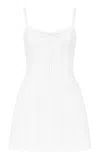 Loveshackfancy Aster Lace-detailed Mini Dress In White