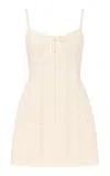 Loveshackfancy Aster Lace-detailed Mini Dress In Yellow