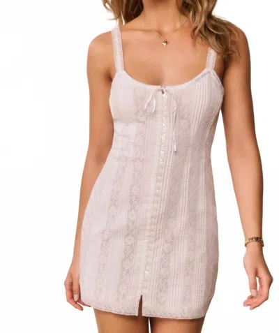 Loveshackfancy Aster Mini Dress In White In Neutral