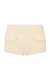 Loveshackfancy Atlanta Knit Cotton-blend Mini Shorts In Yellow