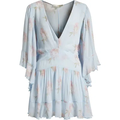 Loveshackfancy Auralie Floral Long Sleeve Minidress In Multi