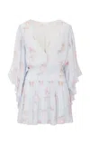 Loveshackfancy Auralie Printed Mini Dress In Blue
