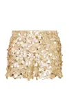 Loveshackfancy Aurorlia Sequined Midi Skirt In Gold