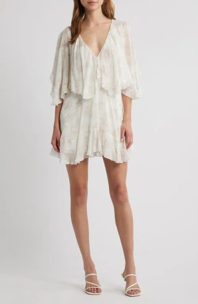 Loveshackfancy Avaline Floral Ruffle Minidress In White