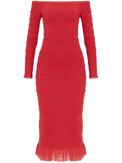 Loveshackfancy Avelle Dress In Red