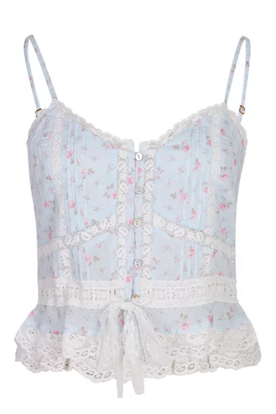 Loveshackfancy Avra Top Chapparal Blue