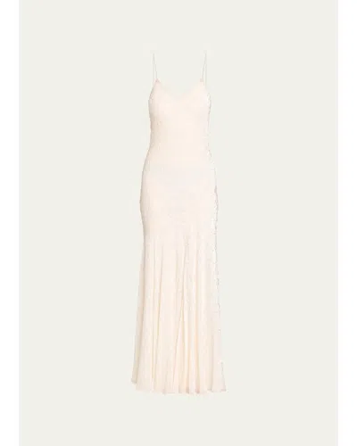 Loveshackfancy Avreth Floral Jacquard Maxi Dress In Amboise White