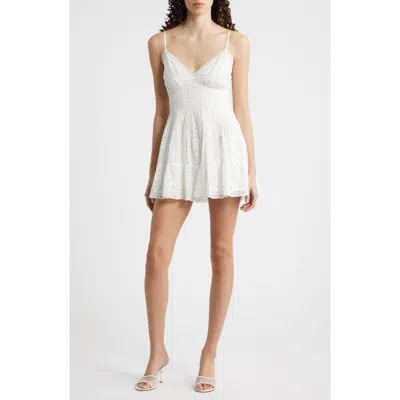 Loveshackfancy Azar Eyelet Lace Minidress In White