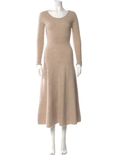 Pre-owned Loveshackfancy Baby Alpaca Long Dress In Neutral