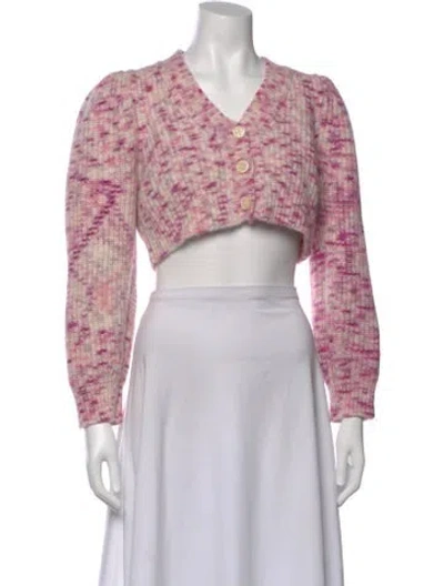 Pre-owned Loveshackfancy Baby Alpaca Printed Sweater In Neutral