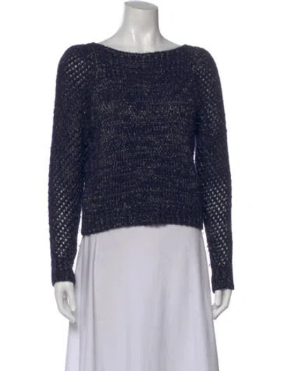 Pre-owned Loveshackfancy Baby Alpaca Scoop Neck Sweater In Multi