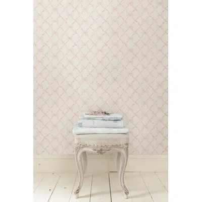 Loveshackfancy Baby Bow Peel & Stick Wallpaper Roll In Pink