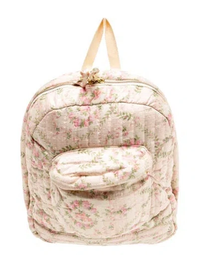 Pre-owned Loveshackfancy Backpack W/ Tags In Neutral