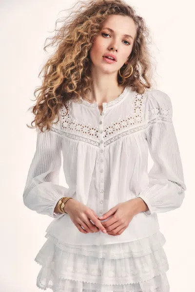 Loveshackfancy Badyn Blouse True White