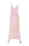 Loveshackfancy Bancila Lace-trimmed Silk-blend Maxi Dress In Multi