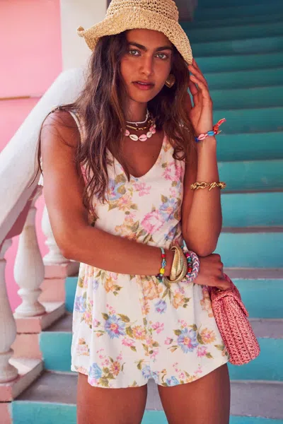 Loveshackfancy Bascom Romper Morning Surf Pink