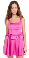 LOVESHACKFANCY BAYER DRESS FUCHSIA
