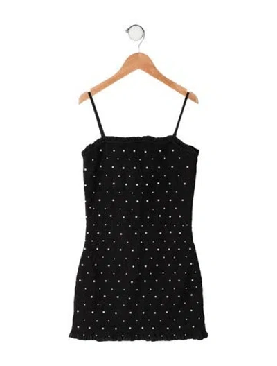 Pre-owned Loveshackfancy Kids' Beaded Accent Dress W/tags In Black