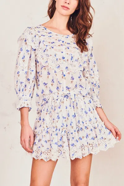 Loveshackfancy Becka Skirt Brilliant Blue