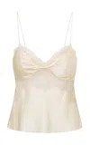 Loveshackfancy Belfast Silk-blend Top In Ivory