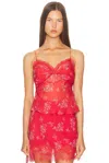 Loveshackfancy Belfast Top Urban Crimson In Red