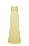 Loveshackfancy Bellby Ribbon Gown In Yellow