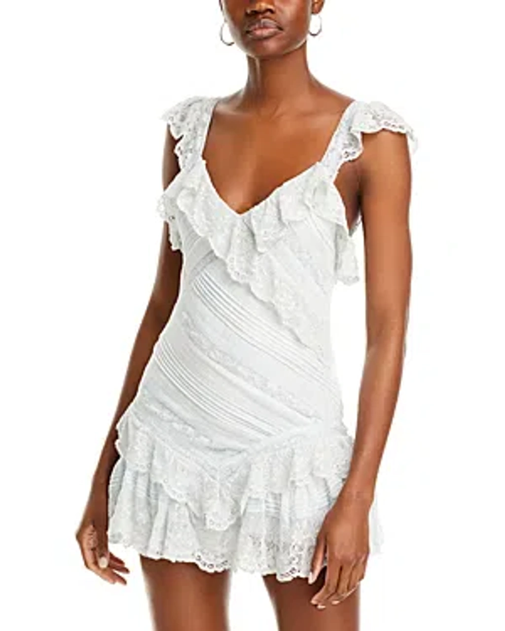 bensley fitted lace mini dress White Lace Bandeau Mini Dress | Dress main image 1