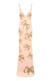 Loveshackfancy Berisa Embellished Chiffon Maxi Dress