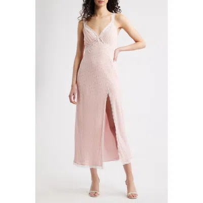 Loveshackfancy Beverly Lace Detail Slipdress In Pink