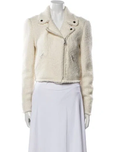 Pre-owned Loveshackfancy Biker Jacket In Neutral